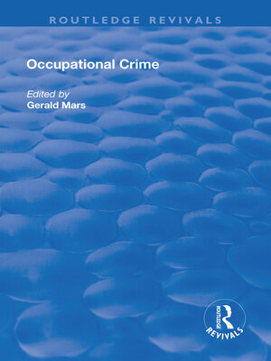 cover image of Occupational Crime